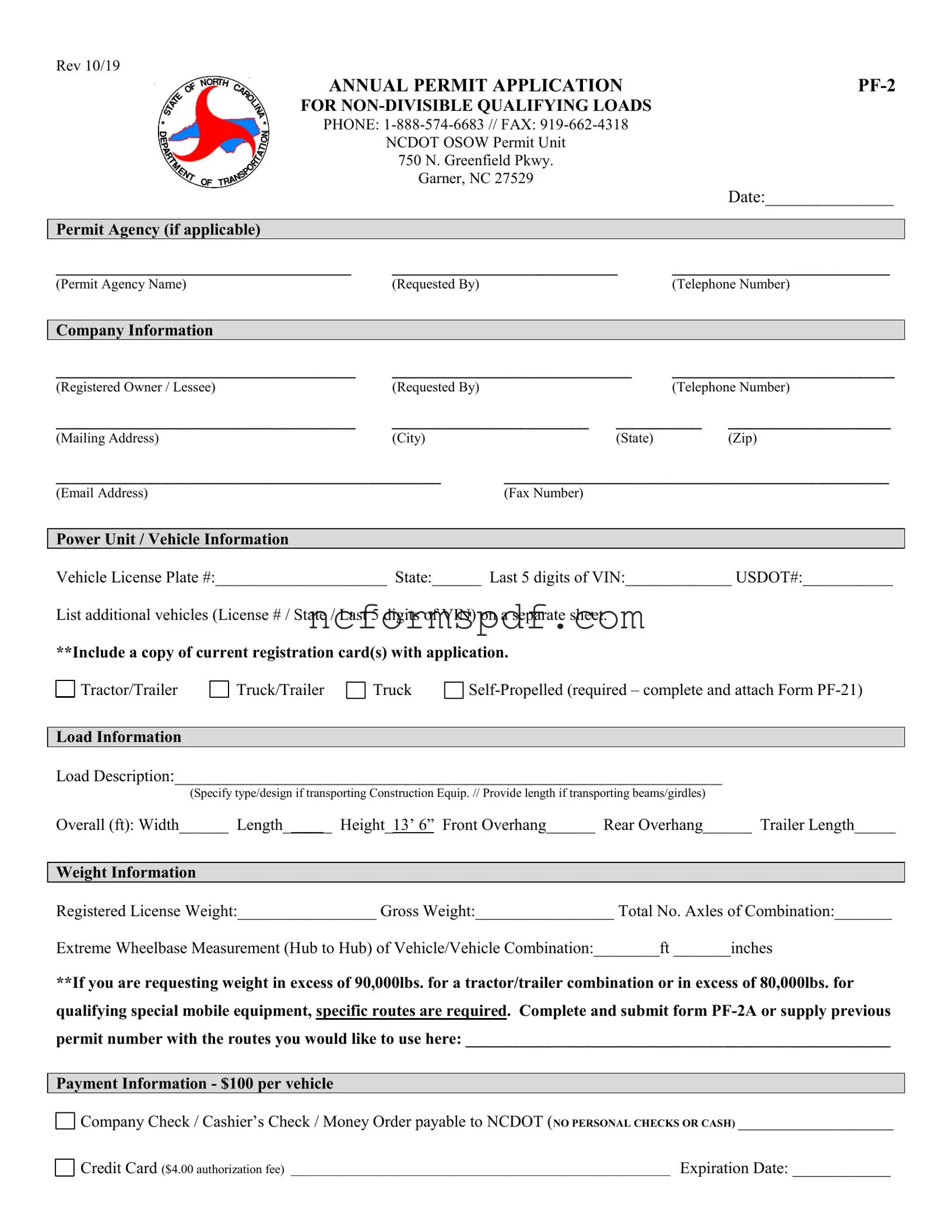 Fill in Your North Carolina Pf 2 Template